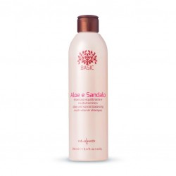 Shampooing Aloe e Sandalo, multi-vitamines pour cheveux senssibilisés. 250ml. Naturalmente Basic