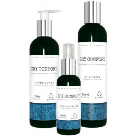 GRANDHA DRY CONFORT SHAMPOING 300ML. ( racines grasses, pointes sèches) FLORES & VEGETAIS