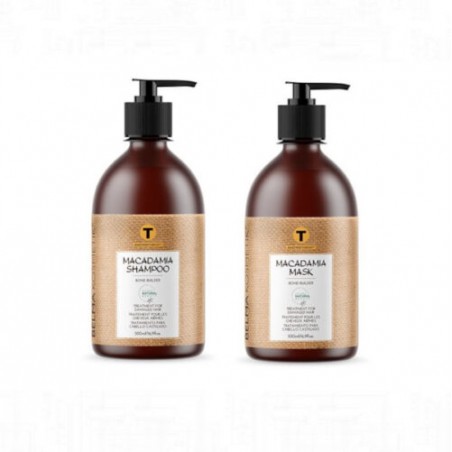 TANINO MACADAMIA OIL SHAMPOO 500ML + MASK 500ML + OIL 50ML. BELMA OSMETIK