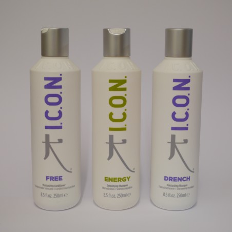 Lot  ICON Shampooing Detox + Shampooing Drench + condiotionneur  Free