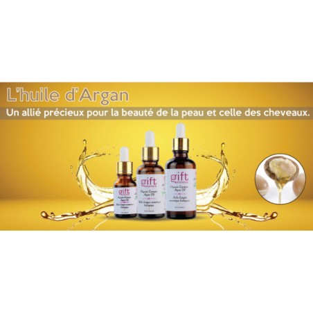 Cosmetique naturel Huile D' Argan Bio du Maroc, flacon avec pipette. 50ml